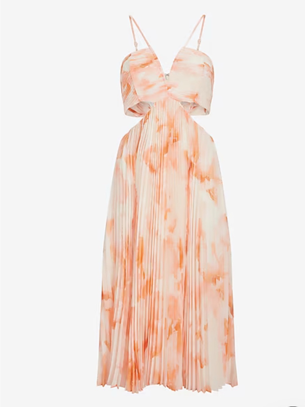 GORGEOUS Express NWT Chiffon Cutout Midi Dress~Size XL